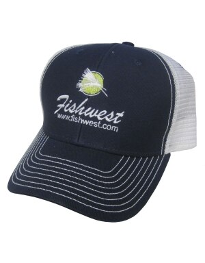 Fishwest Vintage Logo Hat in Navy and White